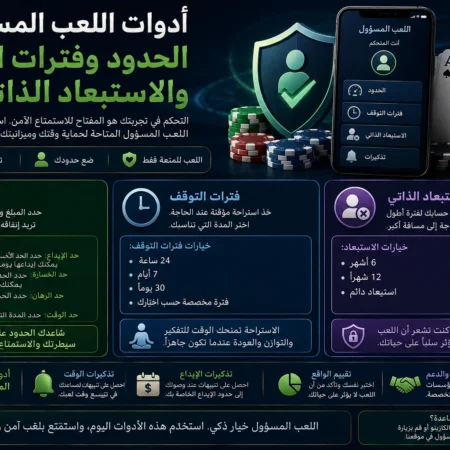أدوات اللعب المسؤول: الحدود وفترات التوقف والاستبعاد الذاتي