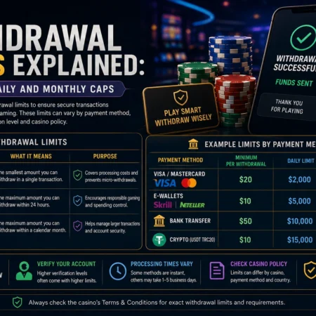 Casino Withdrawal Limits Explained: Minimum, Daily and Monthly Caps
